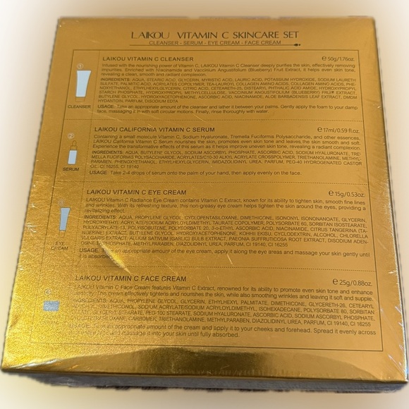 🧡LAIKOU🧡4 Piece Vitamin C Skincare Set/NIB - Picture 2 of 6